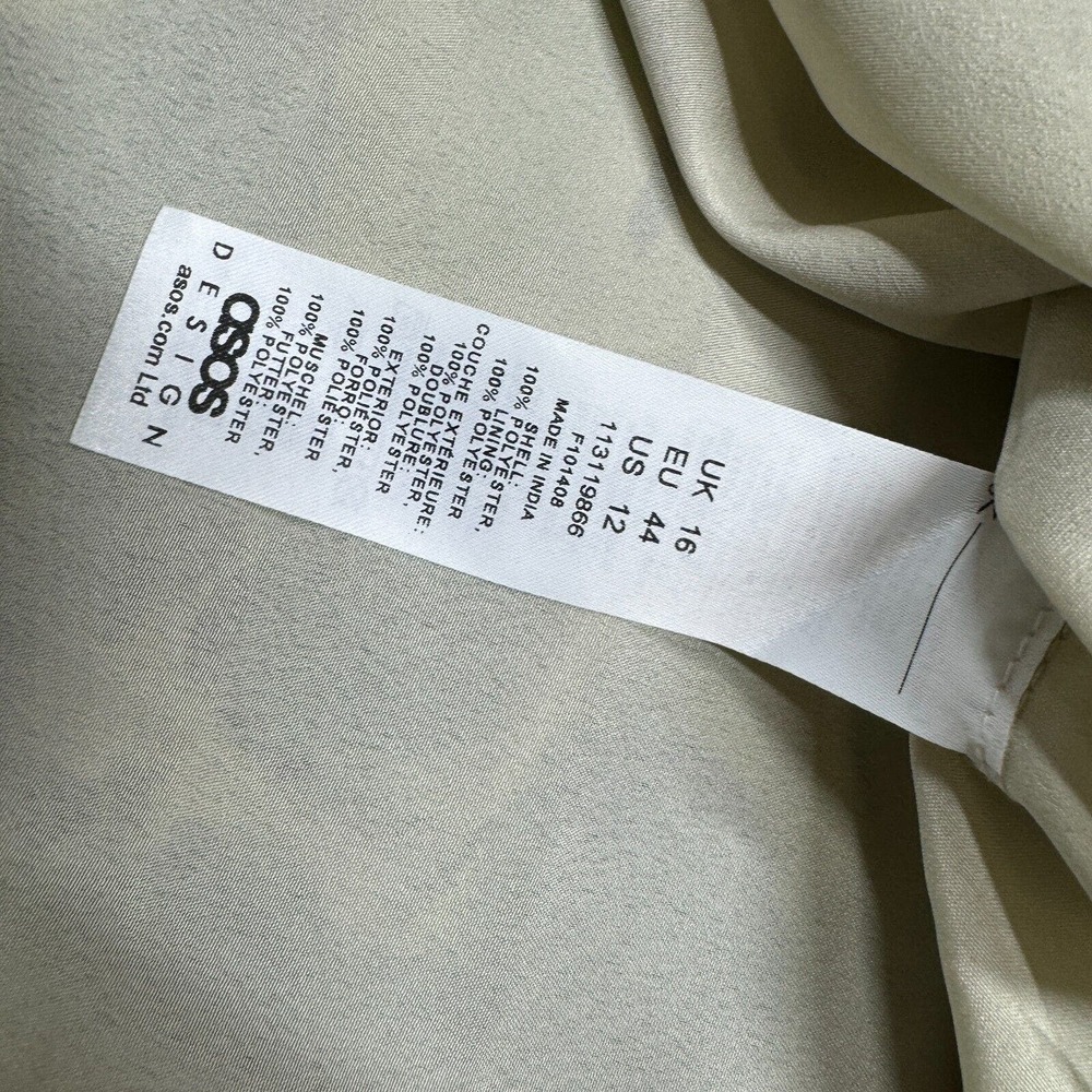 ASOS Design Maxi Skirt Lined NEW Size 12 Clover Green St Patricks Day - Picture 4 of 7